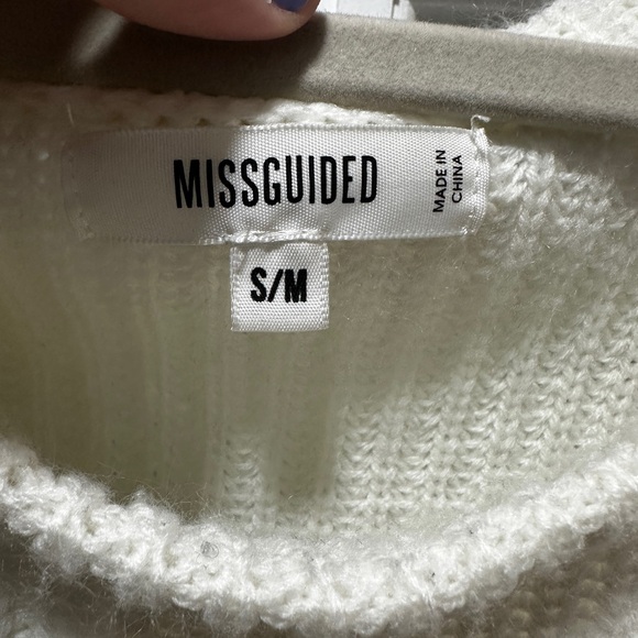 Missguided Cream Cropped Knit Sweater - Picture 2 of 6